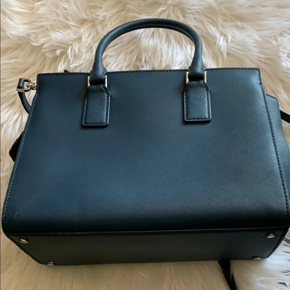 Kate Spade Blue and Purple Satchel with Silver Hardware - Picture 5 of 11